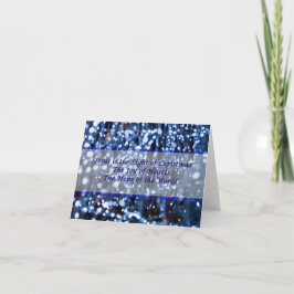 Abstrakt av Ljus i blått Helgkort