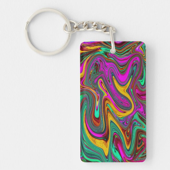 Abstrakt av marmorerad Shock rosa och marmorerad G (Framsidan)