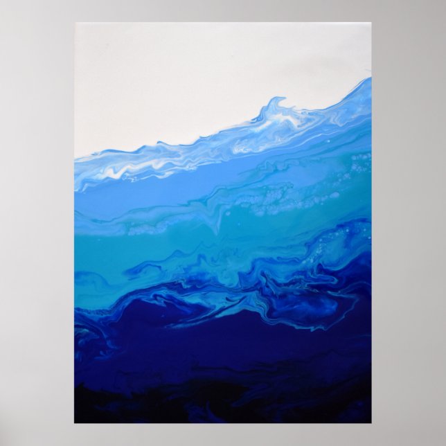 Abstrakt av marmorkonst i marmor Vatten Poster (Framsidan)