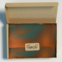 Abstrakt av metalliskt glas av kopparrost presentpapper