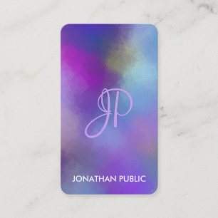 Abstrakt av modern Elegant i Monogram-mall Visitkort