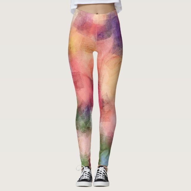 Abstrakt av modern färggrafik för Elegant Leggings (Framsida)