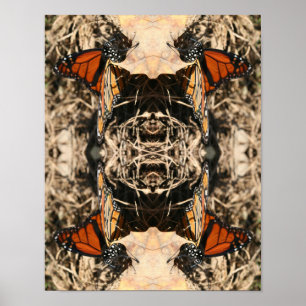 Abstrakt av monarch Butterfly Posing Natature Poster