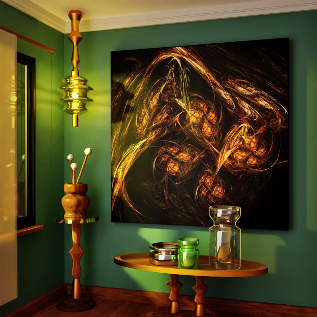 Abstrakt av mor-, utskriven på arbetsytan canvastryck (Mother Earth Abstract Art Wrapped Canvas Print)