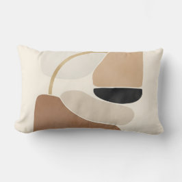 Abstrakt av neutralt former | Minimal modern konst Lumbarkudde