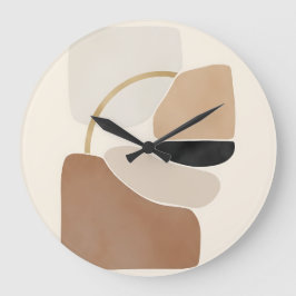 Abstrakt av neutralt former | Minimal modern konst Stor Klocka