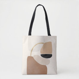 Abstrakt av neutralt former | Minimal modern konst Tygkasse