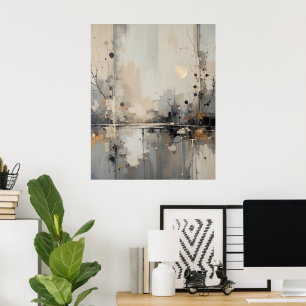 Abstrakt av neutralt Poster Soulful Art