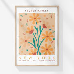 Abstrakt av New York-Orange på återloppsmarknaden Poster<br><div class="desc">Ta med dig den pulserande energin från en återblomningsmarknad till ditt hem med "Retro Flower Market New York Orange Abstrakt Poster". Den här snyggten poster en chic som är utformad med "Flower Market" och "New York" elegant skriven med vintage-inspirerad text. I mitten visas en abstrakt arrangemang av blommor i orangen...</div>