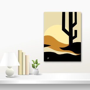 Abstrakt av ökenlandskap poster