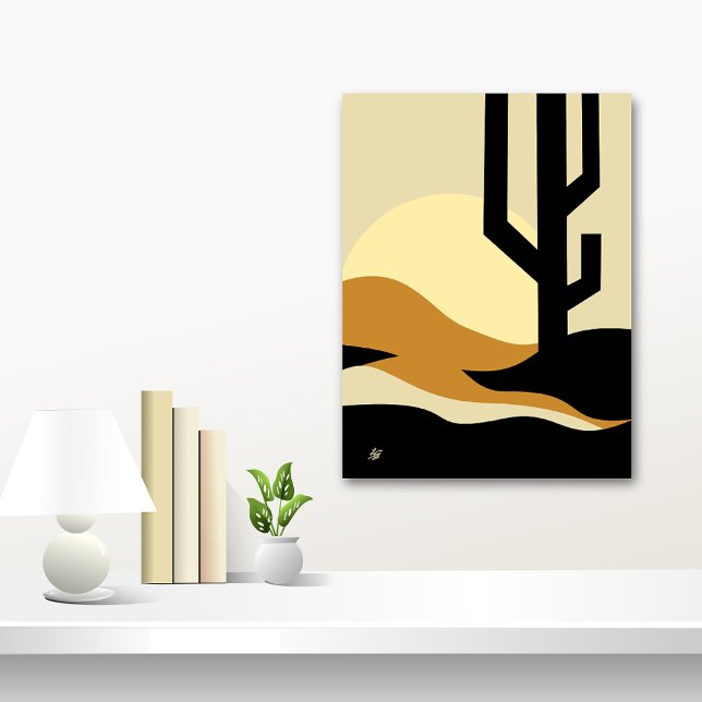 Abstrakt av ökenlandskap poster (Desert Landscape Abstract)