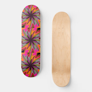 Abstrakt av orange av Starburst rosa Mini Skateboard Bräda 18,5 Cm