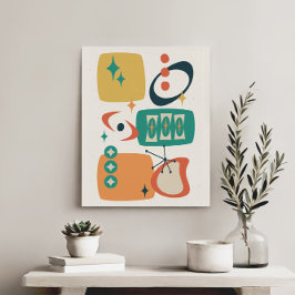 Abstrakt av Orangen för tealjud på atomårsjubileum Canvastryck