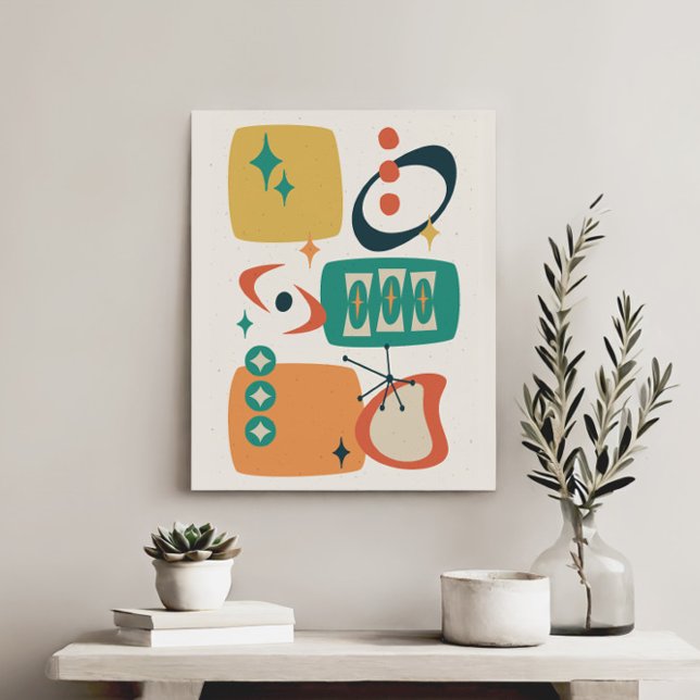 Abstrakt av Orangen för tealjud på atomårsjubileum Canvastryck (Skapare uppladdad)