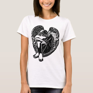 Abstrakt av religiösan Sleeping Angel Girl Fantasy T Shirt