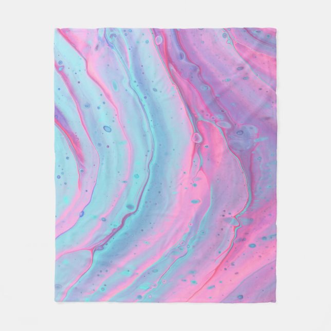 abstrakt av rosa och grönt fleecefilt (Framsidan)