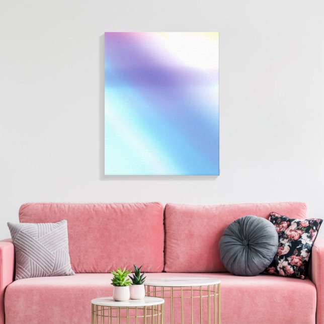 Abstrakt av Rosa och Gult av blå Lila Art Canvas (Insitu (Vardagsrum))