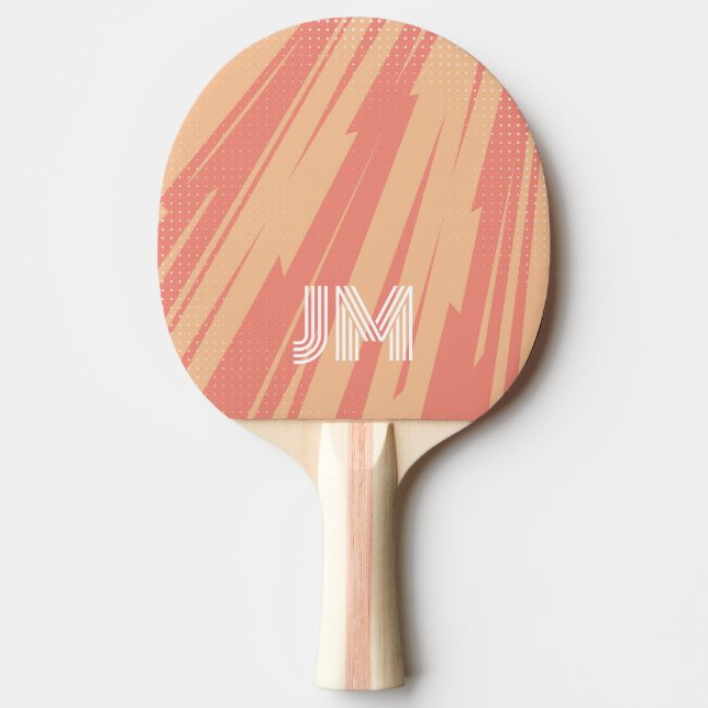 abstrakt av rosa och orange pingisracket (Framsidan)