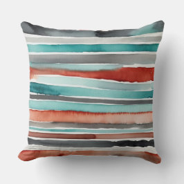 abstrakt av rött kol och träkol rand kudde