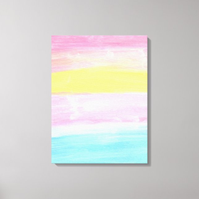 Abstrakt av solvågrät vågrät  canvastryck (Framsida)