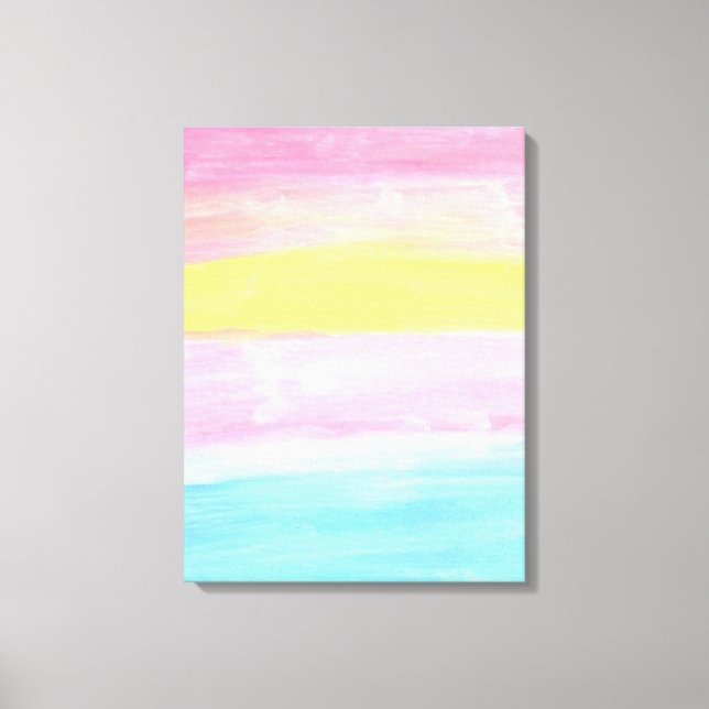 Abstrakt av solvågrät vågrät  canvastryck (Framsida)