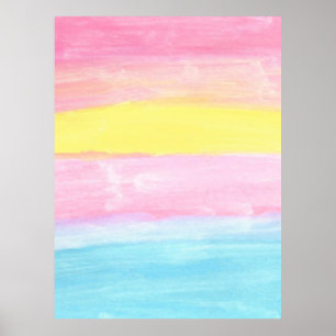 Abstrakt av solvågrät vågrät poster