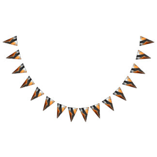 Abstrakt av stenkrom-orange-frakttal vimplar