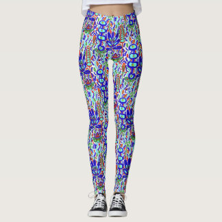 ABSTRAKT AV STYLISERAD BLOMMIGT LEGGINGS