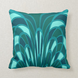 Abstrakt av svampar - Art Deco - Oceanen Kudde