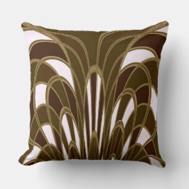 Abstrakt av svampdjur - Art Deco - Cattail Kudde