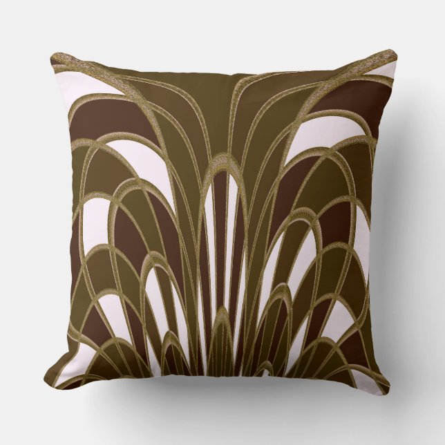 Abstrakt av svampdjur - Art Deco - Cattail Kudde (Framsida)