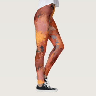 Abstrakt av trendig vattenfärgsbild leggings