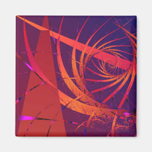 Abstrakt av triangulerande Coola Fine Art Fractal Magnet