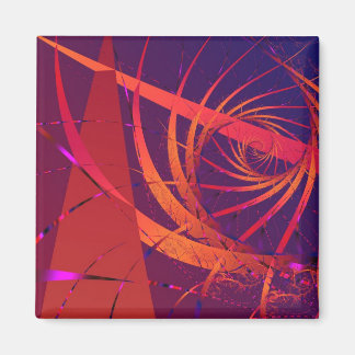 Abstrakt av triangulerande Coola Fine Art Fractal Magnet