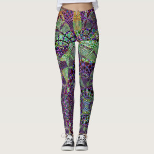 Abstrakt av trippy kalidiescope leggings