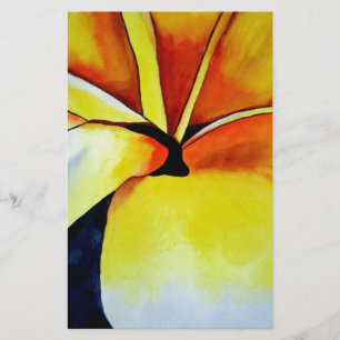 Abstrakt av tropisk fransk blomma brevpapper