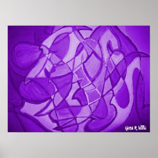 Abstrakt av ultraviolett Contemporary Poster