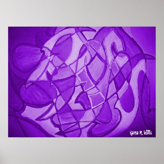 Abstrakt av ultraviolett Contemporary Poster (Framsidan)