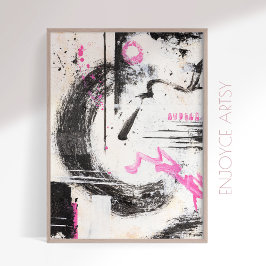 Abstrakt av uttrycklig wabi sabi rosa poster