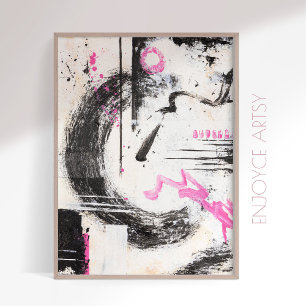Abstrakt av uttrycklig wabi sabi rosa poster