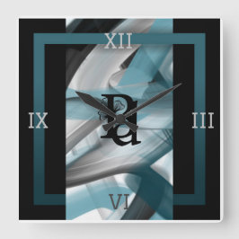 Abstrakt av väggklocka Trend Home Decor Blue Ocean