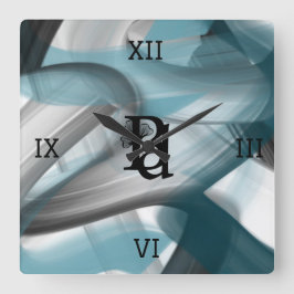 Abstrakt av väggklocka Trend Home Decor Blue Ocean