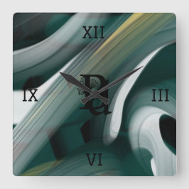 Abstrakt av väggklocka Trend Insida Decor Grönt