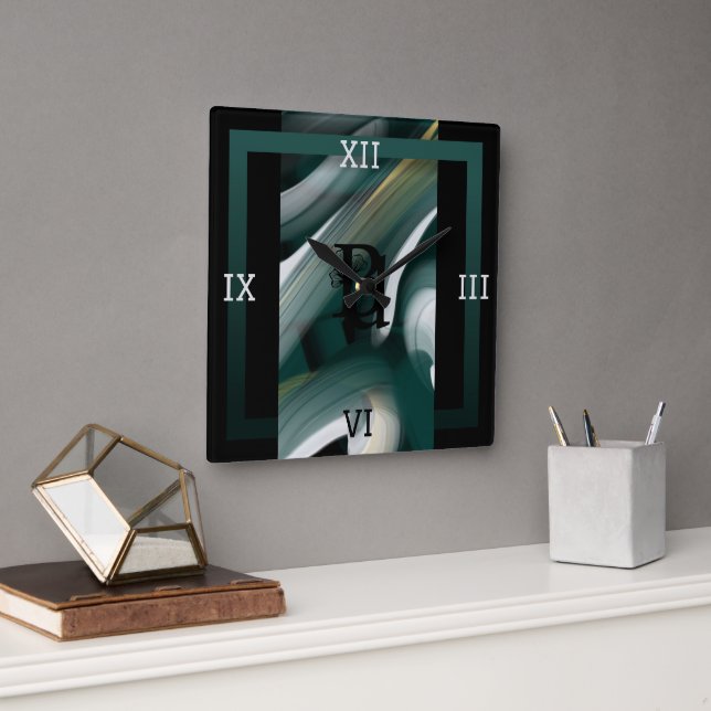 Abstrakt av väggklocka Trend Insida Decor Grönt (Kontor)