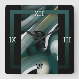 Abstrakt av väggklocka Trend Insida Decor Grönt