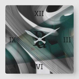 Abstrakt av väggklocka Trend Insida Decor Grönt