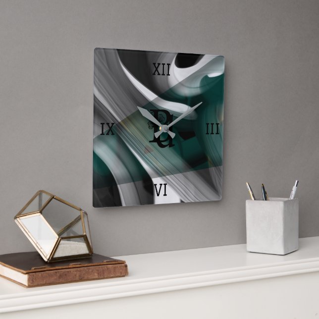 Abstrakt av väggklocka Trend Insida Decor Grönt (Kontor)