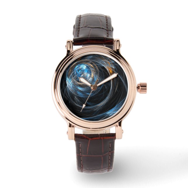 Abstrakt av värld runt armbandsur (Framsida)