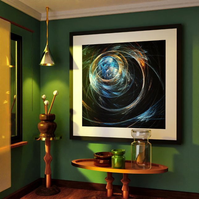 Abstrakt av värld runt poster (Around the World Abstract Art Poster)