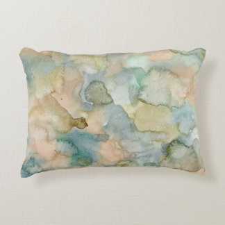Abstrakt av vattenfärg för Jordblå Grönt Prydnadskudde